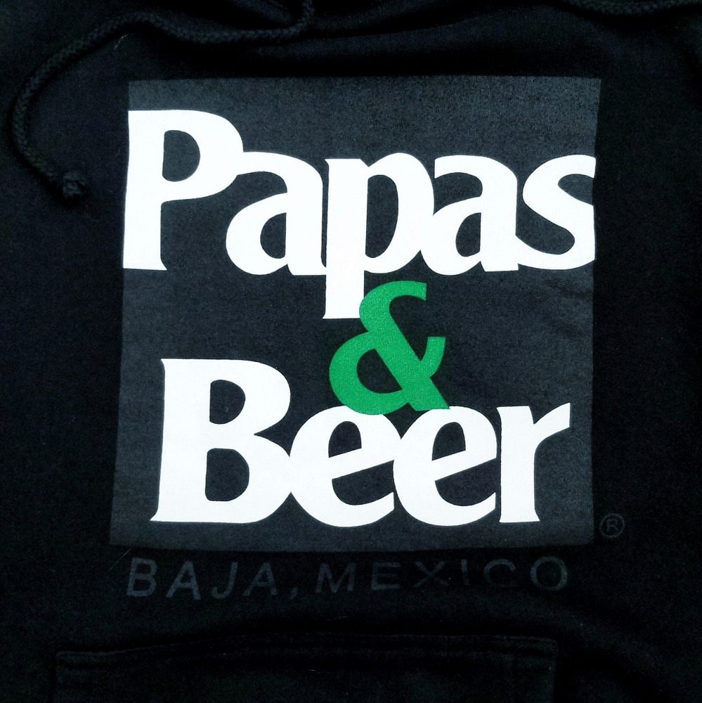 Black Hoodie Papas & Beer Listed MENS/WOMENS - Picture 5 of 10